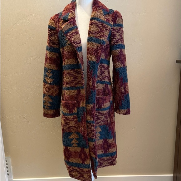 ARIAT Katharine Aztec Designed women’s cardigan duster size small petite. - Picture 1 of 5